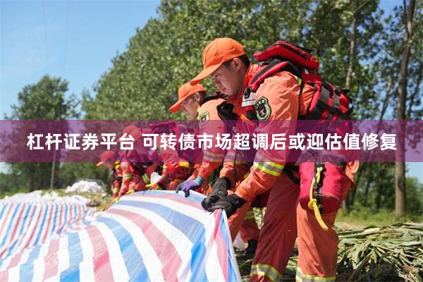 杠杆证券平台 可转债市场超调后或迎估值修复