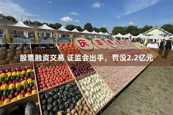 股票融资交易 证监会出手，罚没2.2亿元