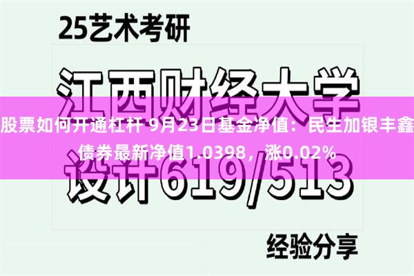 股票如何开通杠杆 9月23日基金净值：民生加银丰鑫债券最新净值1.0398，涨0.02%