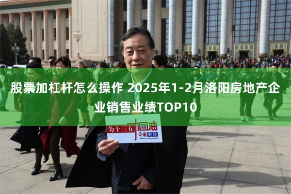 股票加杠杆怎么操作 2025年1-2月洛阳房地产企业销售业绩TOP10