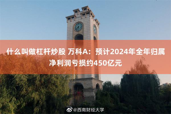 什么叫做杠杆炒股 万科A：预计2024年全年归属净利润亏损约450亿元